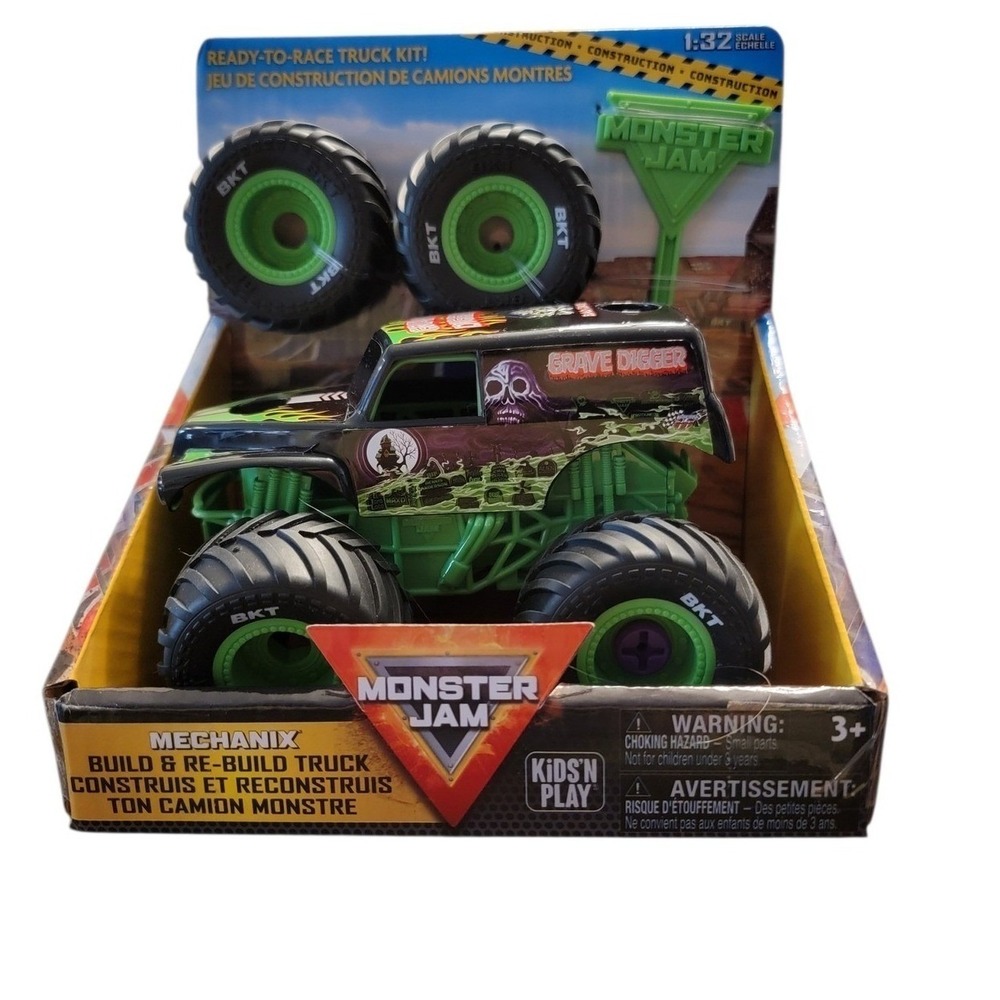 Monster‎ Jam Grave Digger Mechanix Build Rebuild Truck 1 32 Scale  Kit